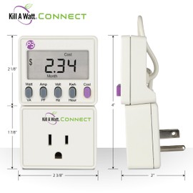 Kill A Watt Connect P4498 Electricity Usage Monitor Power Consumption Meter with Two Piece Housing and 35 Inch Cord for Easy Use