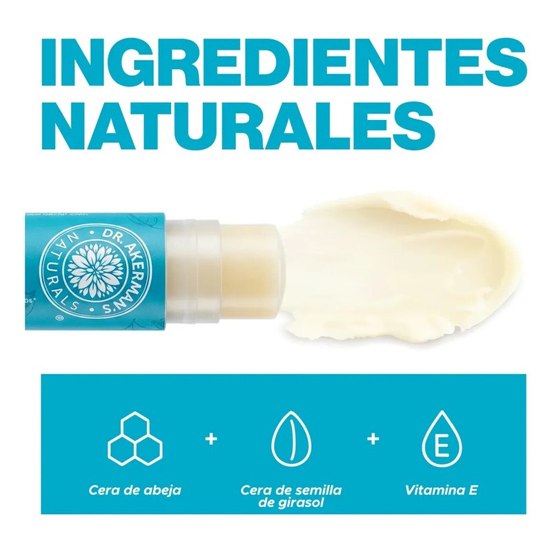 Bálsamo Labial Dr. Akermans Naturals Hidratante Neutro