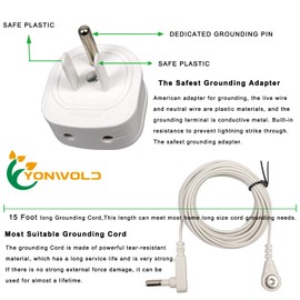 Yonwold Organic Grounding Sheet 10% Silver Full/Double for Bed Sleeping Therapy with Safest Ground Adapter and Connection Cord 54X75 INCH