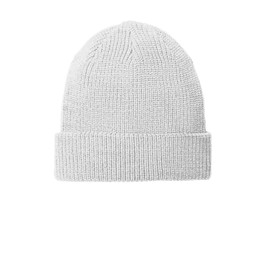 Port Authority Chunky Knit Winter Beanie Hat for Men & Women,Silver Heather,One Size