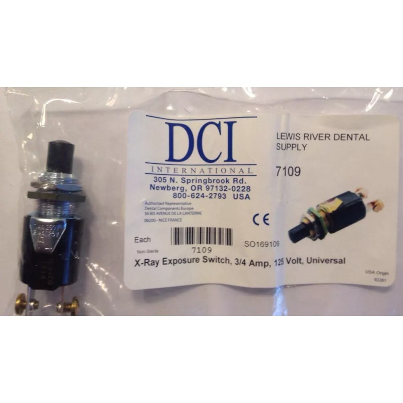 DCI Xray Exposure Switch Dental X-ray Exposure Button 3/4 Amp