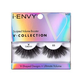 i-ENVY Fales Lashes, V-Shaped Volume Strip Lashes Dramatic Spiky Trendy Extension Soft Reusable Eye Lashes, Cat Eye Fluffy Fake Lashes (03)