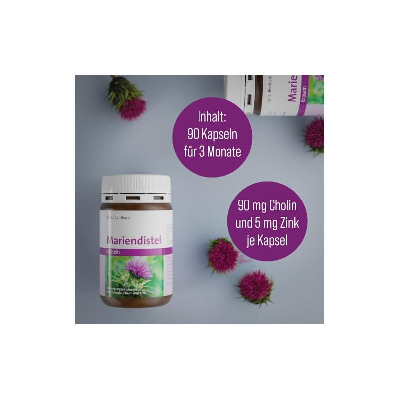Sanct Bernhard Milk Thistle Capsules with 200 mg Milk Thistle