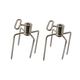 Onlyfire 6008 BBQ Roast Rotisserie Skewer Forks for 8x8 mm Square Spit Rods