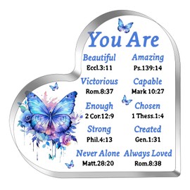 YINSSA Christian Gifts for Women Birthday Encouragement Religiou Gifts for Sister Friends Her Mom Acrylic Decor Inspirational Spiritual Gifts for Girl Female