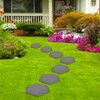 4Pcs Large Stepping Stones,Outdoor Stepping Stones with 24pcs Ground Stakes,Outside