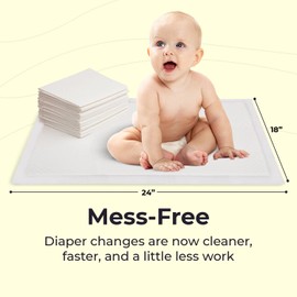Peekapoo - The Original Disposable Baby Changing Pad Liners – 50 Pack | Super Soft, Waterproof, Ultra Absorbent | Portable, Travel-Friendly, Mess-Free Diaper Changes Anywhere