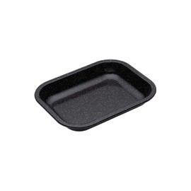 MasterClass MCVITHB72 Vitreous Enamel Roasting Tin, Induction Safe 1 mm Steel with Scratch Resistant Coating, Small (27 x 21 cm), Black
