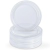 Clear Solid Color Premium Heavy Weight Plastic Dinner Plate (9")