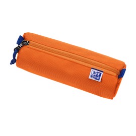 Oxford Girls Boys Pencil Case Diameter 7cm Round Large Durable Orange