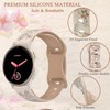 TUCOMO Correa de reloj de silicona grabada floral compatible con