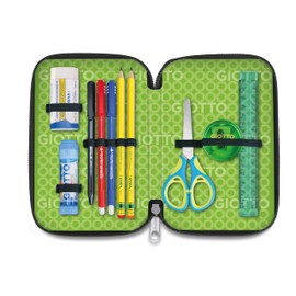 Giotto Stilnovo Pencil Case with 3 Zips Crypto Puppets Sharks