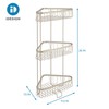 iDesign York Metal Wire Corner Standing Shower Caddy 3-Tier Bath