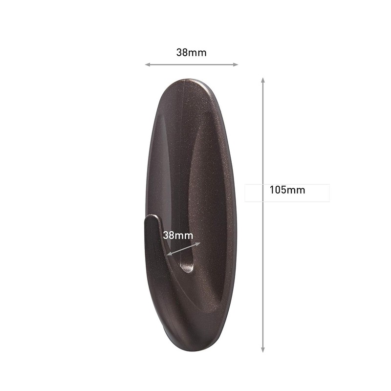 Command Outdoor Hook, Decorate Damage-Free, Water-Resistant Adhesive, Large (17083BZ-AWES), Outdoor