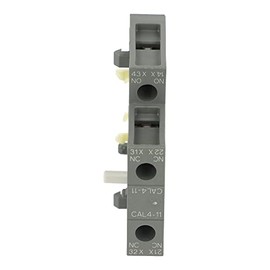 ABB AUXILIARY CONTACT BLOCK, SIDE MOUNTED, 2 CONTACTS, 2 POLES, 2 POSITIONS, GRAY, PLASTIC, SCREW CONNECTOR, PANEL MOUNT
