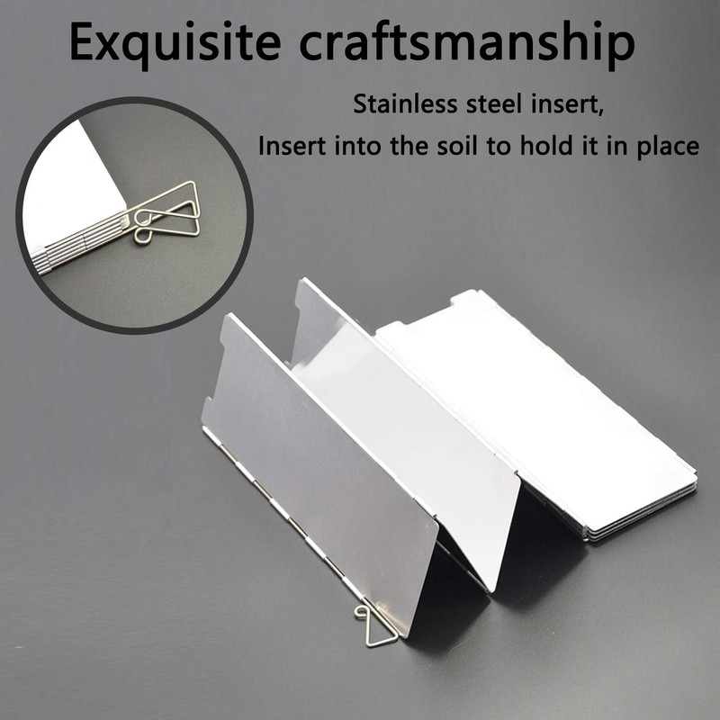 HKKAIS Outdoor Camping Windshield 10 Aluminum Windshield Ultralight Folding Windshield