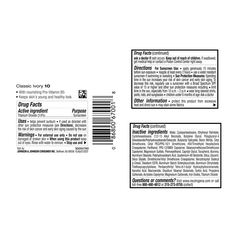 Neutrogena Healthy Skin Liquid Foundation Makeup with Broad Spectrum SPF