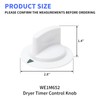WE1M652 Dryer Timer Control Knob with Reinforced Metal Ring Compatible