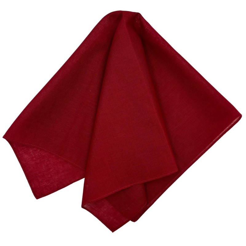MDSTYLE 100% Cotton Solid Color Bandana for Men & Women