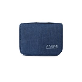 Hangable Shower Bag, Foldable Hygiene Bag, Mesh Shower câddy Basket with Hook, Fashionable Hanging Travel Toiletry Bag, Shower Organizer Kit for Toiletries Cosmetics Makeup Stylish and Modern (Blue)