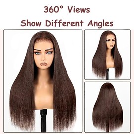 KS 13X4#4 ST Human Hair Wig 28 Inches