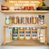 Puosike Spice Racks for Cabinet, Expandable, Spice Rack, Standing Bamboo,