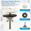 XNTONG - Sink Hole Cover, Sink Overflow Cap, Solid Brass