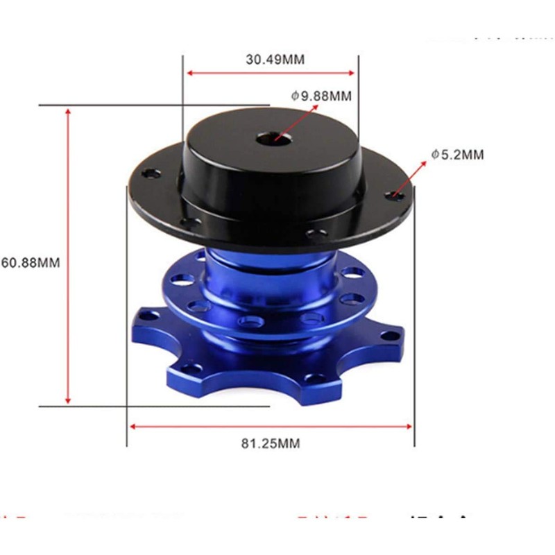 BestTeam Universal Steering Wheel Snap Off Quick Release Hub Adapter