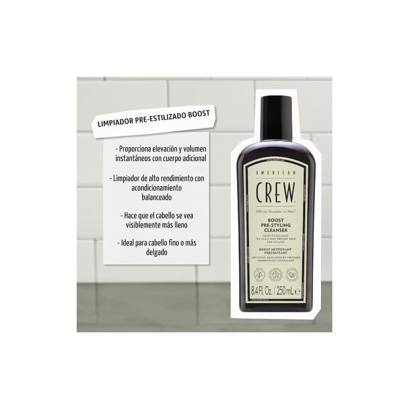 American Crew Shampo Boost Eleva y da vida al cabello