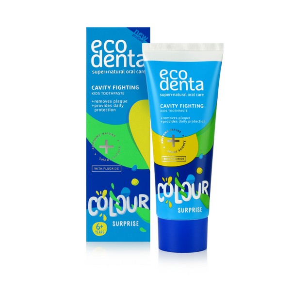 ECODENTA COLOUR SURPRISE CAVITY FIGHTING TOOTHPASTE 6y+ 75ml