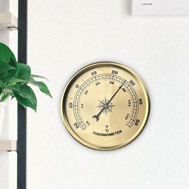 Baoblaze Indoor Outdoor Thermometer Decorative Multipurpose Portable Lightweight Temperature Meter Gauge Round for Garage Indoor Room