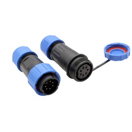 HangTon TY20 7 Pin 5A Bulkhead Plug Male Female Wire Plug Socket Quick-Disconnect, Dust Poof Cap for Automotive Electrical Power Outdoor Device