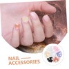 Vaguelly Nail Art Charms of Pearl Bow Decorations for Women