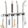 IMILLET Broom Holder Wall Mounted, Stainless Steel Broom Mop Holder