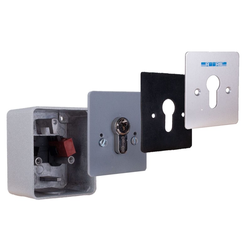 ATTAS Surface-Mounted Key Button with 3 Keys & DIN Profile