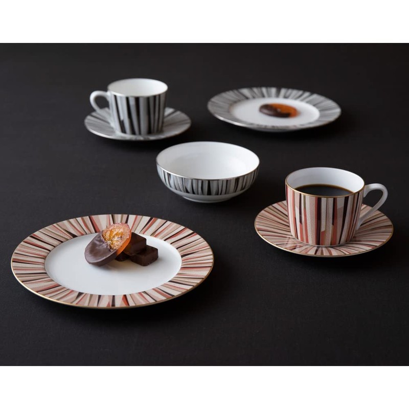 Narumi Plate, Shagreen, 8.3 in (21 cm), Black, Modern and