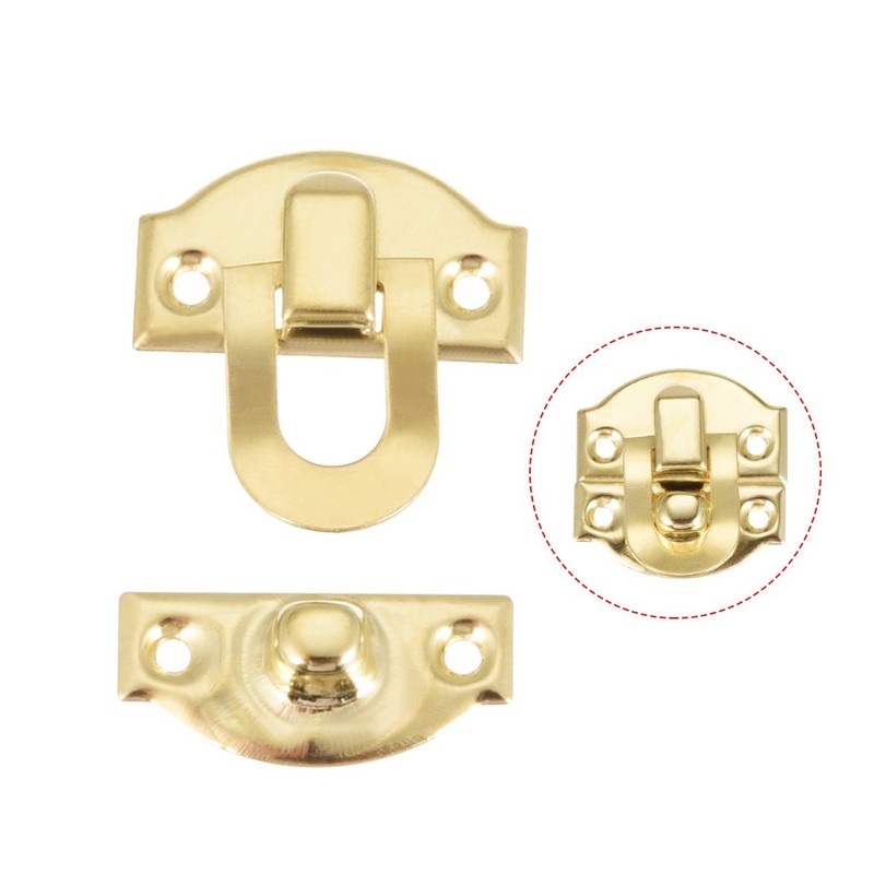 sourcing map 2pcs Suitcase Clasp, Small Size Jewellery Wooden Box