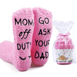 iZoeL Witzige Socken mit Geschenkbox Wintersocken Baumwollesocken Mama Schwester Freundin Lustige Adventskalender Valentine Geschenk
