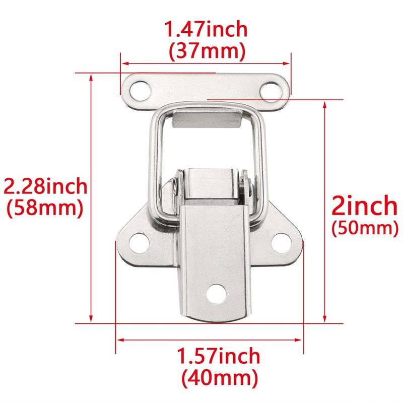 HJGarden 2PCS Stainless Steel Hasp Toggle Latch Buckle Small Lock