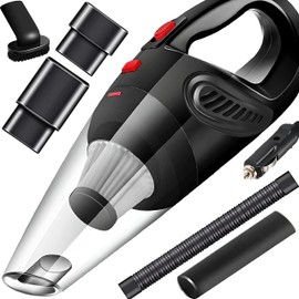 Retoo Autostaubsauger 4-in-1 Trocken DC 12 V, 120 W, 4200 Pa, Auto-Staubsauger mit HEPA-Filter, Handstaubsauger mit Bürste & Weicher Schlauch, Auto Staubsauger mit 4.8 m Kabel