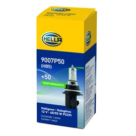 HELLA 9007P50 +50 Performance Bulb, 12V, 65/55W