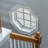 Autotech Park Precut White Bamboo Octagon Window Film Shade, Self