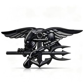 Navy Seal Trident Metal Car Emblem 3D Seal Team Eagle US Marine Corps Badge | Durable Auto Exterior Decal Sticker for Cars, Trucks, SUVs