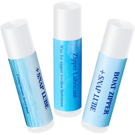 BBTO 3 Pcs Snap and Zip Wax Zipper Lubricant Stick Marine Lube for Boat Tents Backpacks Drysuit Marine Wax for Boats