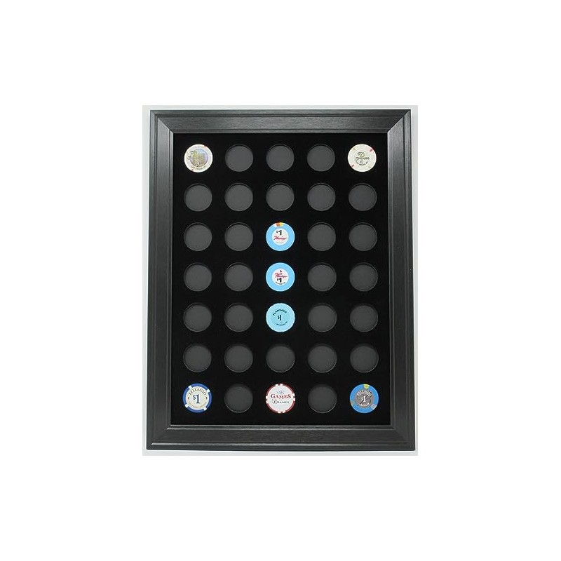 Tiny Treasures 35 Casino Poker Chips (not Included) Wall Display