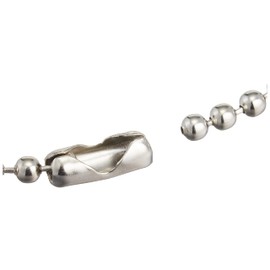 NBK NS228-2T Ball Chain, Silver, Total Length: 5.5 inches (14 cm), Pack of 2