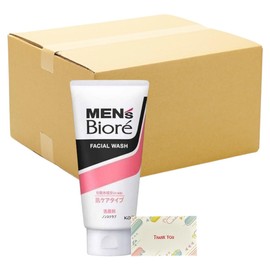 Men's Biore Skin Care Facial Cleanser, 4.6 oz (130 g) + Kunutonn Original Logo e Bonus (Set of 12)