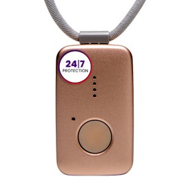 Medical Guardian MGMini | Medical Alert Device for Seniors | Water-Resistant, Emergency Call Button, 24/7 Monitoring, Step Counter, GPS Tracking | Monthly Subscription Required | Rose Gold