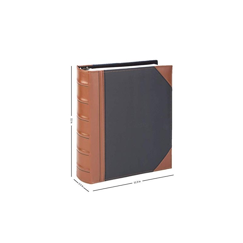 Executive Binder, English Leather 2 Tone with Stitching and Ribbed