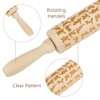 DELORIGIN Cat Embossed Wooden Rolling Pin 34cm Long Rolling Pin